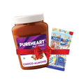 PUREHEART Choco Almond Nut Spread 350gm with Water Sipper Bottle or DOMS Stationary Kit | Chocolate Almond Creamy, Smooth & Nutty | Rich in Roasted Nuts | Healthy Breakfast Spread for Kids & Family | No. 1 Exporter of Roasted Nuts