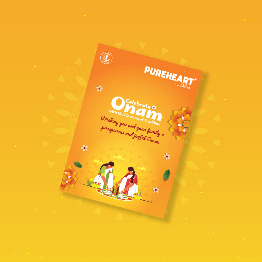 PUREHEART Onam Gift Hamper - Peeled Almonds Natural, Salted & Flavours of Venice (333g, each) with  Gift Card & Chocolate - Crunchy Dry Fruits