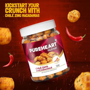 PUREHEART Australian Macadamia Gift Hamper | 3 in 1 Hamper | Gold Coast Trail , Ibiza Mix and Chile Zing Macadamia,| Gift Hamper