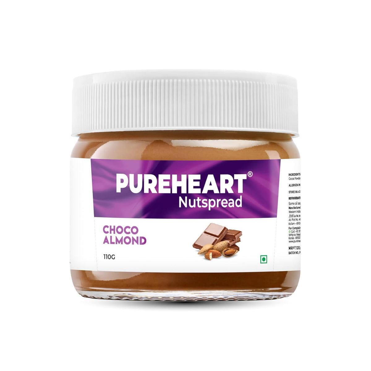Pureheart Choco Almond Nut Spread - Delicious, Smooth and Creamy Snack, Nutty Chocolate Almond Spread for Breakfast