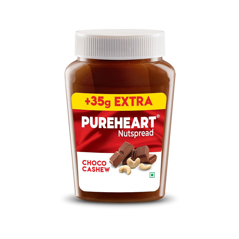 Pureheart Nut Spread Choco Cashew - Nutty Chocolate Cashew Spread for Breakfast, Bread/Toast, Sandwich