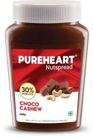 Pureheart Nut Spread Choco Cashew - Nutty Chocolate Cashew Spread for Breakfast, Bread/Toast, Sandwich