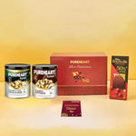 PUREHEART Premium Diwali Gift Hamper | Corporate Dry Fruits Gift Box with Pepper Cashews and Peeled Almonds Italiano (333g each), Bournville Chocolate, Diwali Greeting Card