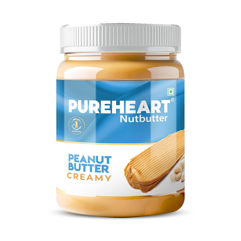 Pureheart Nutbutter Natural Peanut Butter  | creamy | High Protein, Zero Trans Fats| Premium Roasted Peanut Creamy Nut Butter Spread | Perfect for Fitness and Healthy Snacking