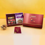 PUREHEART Celebration Diwali Gift Hamper | Corporate Gift Box with Cherokee Trail Mix (80g) and Hershey's Kisses Chocolate, Happy Diwali Greeting Card | Festive Dry Fruits Pack