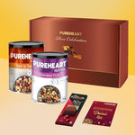 PUREHEART Premium Diwali Gift Hamper | Dry Fruits Gift Box with Trail Mix and Salt & Sweet Nutmix (454g,each) Bournville Chocolate, Diwali Greeting Card | Corporate Gifting