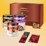 PUREHEART Premium Diwali Gift Hamper | Corporate Dry Fruits Gift Box Fiery Hot Cashews, Pepper Cashews (333g each) and Cherokee Trail Mix (454g), Chocolate, Ganpati Diya & Diwali Greeting Card