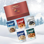 PUREHEART Pure Celebration Premium Christmas Gift Box | Dry Fruits Pack | Corporate Gift Hamper, Natural & Fiery Hot Cashews, Fruit & Nut Nutmix, Raisins, Almonds | Chocolate | Card | Holiday Gifting