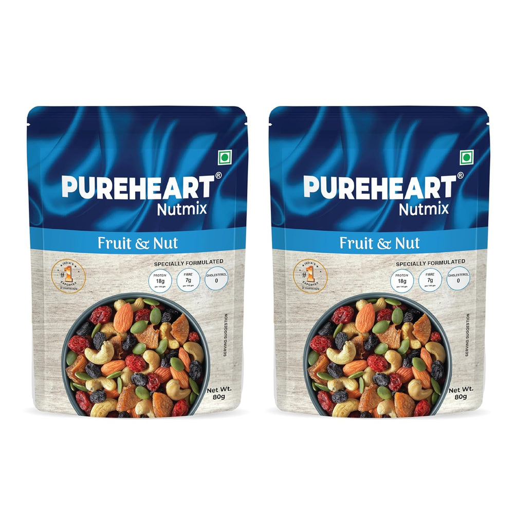 Pureheart Nutmix Fruit & Nuts  Natural Premium Mix Nuts (Cashews, Almonds, Raisins, Cranberries) Delicious & Crunchy Dry Fruits