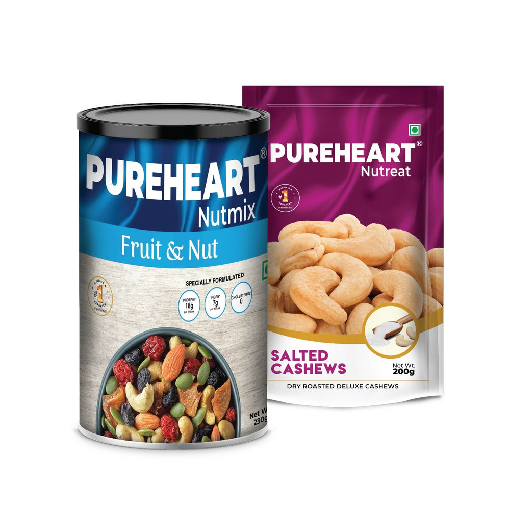 Salted Cashew (200 gm) and Fruit & Nuts Combo Set (230 gm)
