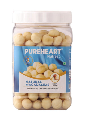 Pureheart Natural Macadamia , Premium Australian Macadamia Nuts, Rich in Antioxidants - Whole, Exotic, and Crunchy Dry Fruits, Ideal Snacks, No Additives