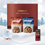 PUREHEART Pure Celebration Premium Christmas Gift Box | Dry Fruits Pack | Corporate Gift Hamper | Nutmix Hamper | Bournville Chocolate | Christmas Card | Festive Holiday Gifting | Healthy Snack