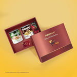 PUREHEART Premium Diwali Gift Hamper | Corporate Dry Fruits Gift Box with Pepper Cashews (333g) and Salted Pistachios (300g), Bournville Chocolate, Diwali Greeting Card
