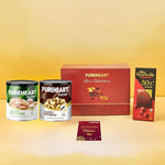 PUREHEART Premium Diwali Gift Hamper | Corporate Dry Fruits Gift Box with Pepper Cashews (333g) and Salted Pistachios (300g), Bournville Chocolate, Diwali Greeting Card