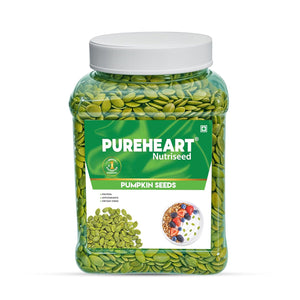 Pureheart Premium Raw Pumpkin Seeds for Snacking/Topping  Superfood for Heart Health, Digestion & Immune Support, Rich in Protein, Fibre, Healthy Diet Snacks