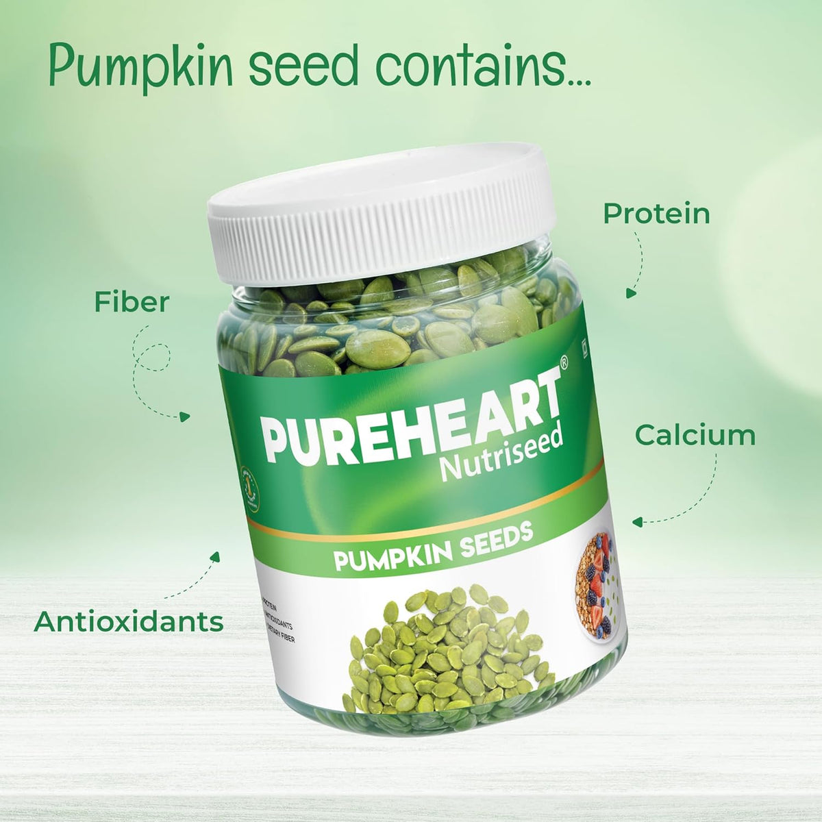 Pureheart Premium Raw Pumpkin Seeds for Snacking/Topping  Superfood for Heart Health, Digestion & Immune Support, Rich in Protein, Fibre, Healthy Diet Snacks