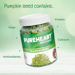 Pureheart Premium Raw Pumpkin Seeds for Snacking/Topping  Superfood for Heart Health, Digestion & Immune Support, Rich in Protein, Fibre, Healthy Diet Snacks
