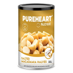 Pureheart Salted Macadamia Halves (200 gm) Premium Roasted Australian Split Macadamia Nuts, Rich in Antioxidants Exotic and Crunchy Dry Fruits, Ideal Snacks, No Additives