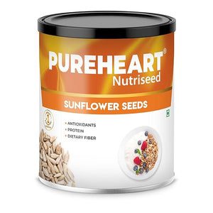 Pureheart Premium Raw Sunflower Seeds for Eating - Protein, Fibre and Antioxidants Rich Superfood for Heart Health, Immune Support, Healthy Diet Snack for Skin