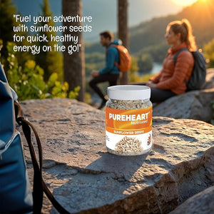 Pureheart Premium Raw Sunflower Seeds for Eating - Protein, Fibre and Antioxidants Rich Superfood for Heart Health, Immune Support, Healthy Diet Snack for Skin
